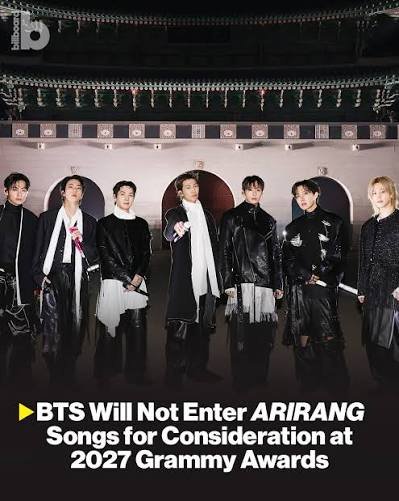 BTS annonce ne pas soumettre de travaux pour les Grammy Awards 2026