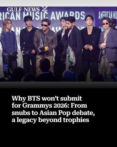 BTS annonce ne pas soumettre de travaux pour les Grammy Awards 2026